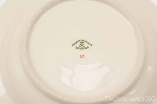 Elegant Bavaria decorative plate with emblem and glossy finish, ideal for collectors and porcelain enthusiasts.
