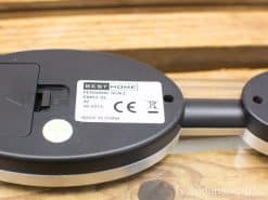 Sleek black personal scale with glossy finish, ideal for modern homes and stylish interiors.