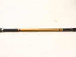 Sleek gold and black fishing rod designed for comfort and high performance. Perfect for outdoor adventures.