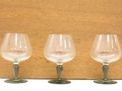 Elegant handmade crystal glasses for wine, perfect for special occasions and fine dining.