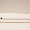 Durable white mounting bar with flanges for versatile use in any room.
