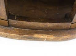 Elegant vintage wooden piece showcasing unique grain patterns, rich color, and character from age.