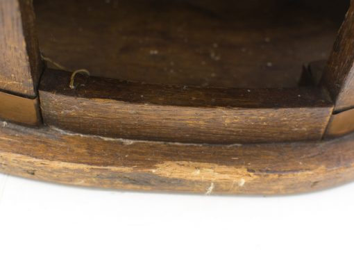 Elegant vintage wooden piece showcasing unique grain patterns, rich color, and character from age.