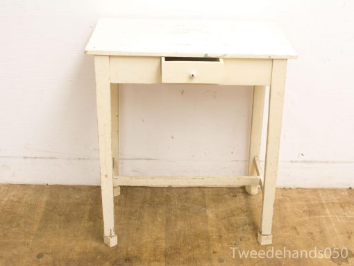 houten witte tafel 20686