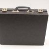 Stylish vintage black briefcase for professionals, ideal for secure document transport.