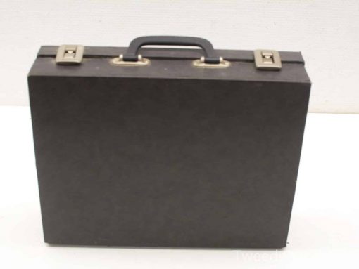 Stylish vintage black briefcase for professionals, ideal for secure document transport.