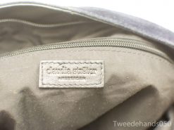 Leren Claudia Strater tas donkerblauw suede 20908