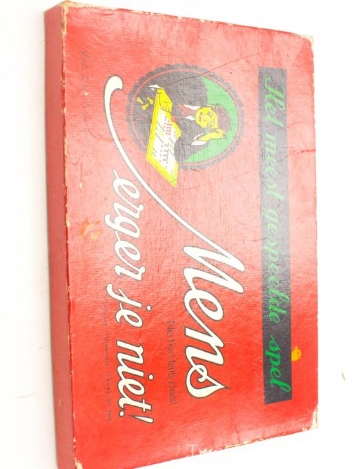Vintage Mens Erger Je Niet! board game box with cheerful design and competitive fun.