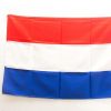 Dutch flag: vibrant red, white, blue stripes symbolizing strength, peace, and loyalty.