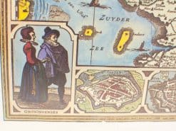 oude kaart van friesland en groningen  21038