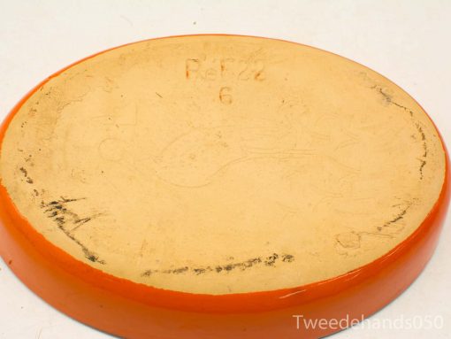 ovale oranje vintage schotel 20552