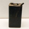 Vintage metal fuel canister with rustic charm, ideal for collectors or decorative use.