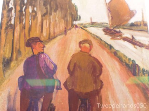 Two cyclists enjoy a peaceful ride through nature, capturing the essence of friendship and tranquility.