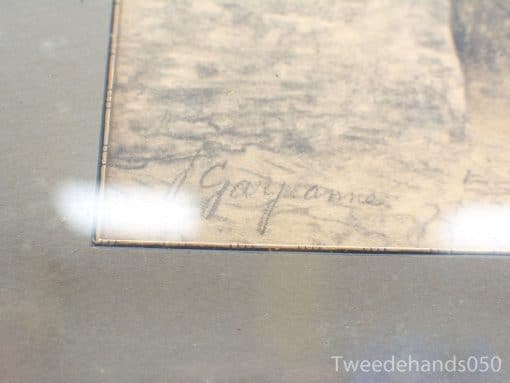 Intricate artwork featuring the elegant signature of artist G. Gayanne, showcasing history and creativity.