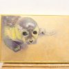Playful seal artwork by P. Houtum, showcasing curiosity and charm with soft colors.
