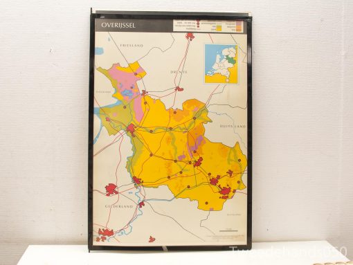 Vibrant map of Overijssel highlighting cities, geography, and regional features in the Netherlands.