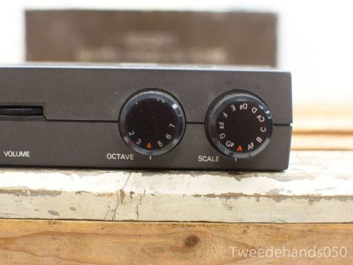 Sleek audio control panel with volume, octave, and scale adjustments for musicians.