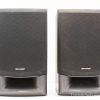 Vintage Sharp desktop speakers with stylish design and powerful sound for music and gaming.