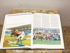 Equestrian sports book showcasing show jumping and foals, capturing beauty and tradition.