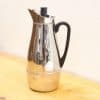 Sleek chrome vacuum coffee pot with ergonomic handle, modern design for stylish kitchens.