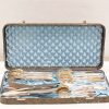 Elegant vintage silverware set in a stylish carrying case, perfect for collectors and fine dining.