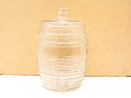 Stylish vintage glass barrel dispenser for drinks, perfect for any occasion.