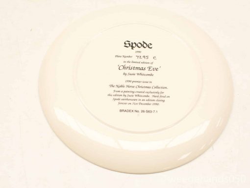 Spode 1990 Christmas Eve plate, limited edition, by Susie Whitcombe, collectible fine china.
