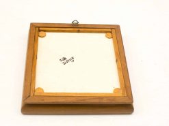 Rustic wooden frame with handwritten SHM ZURICH inscription, perfect for wall art display.