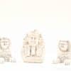 3 witte egyptiche beeldjes 21503