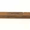 Antique wooden spirit level with brass strip, perfect for collectors and woodworking enthusiasts.