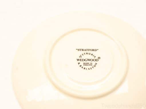 Vintage Wedgwood porcelain plate from Stratford of Etruria, elegant English craftsmanship.