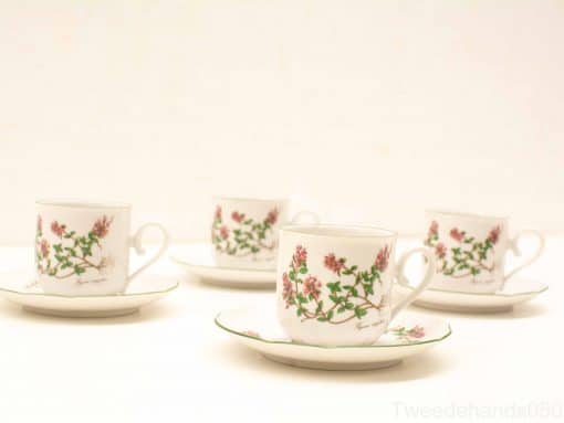 Elegant floral porcelain tea set, perfect for special occasions and stylish gatherings.