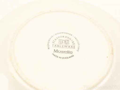 Elegant Staffordshire Moselle plates, vintage quality, microwave and dishwasher safe, Made in England.