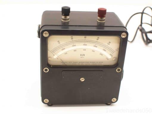 Vintage LUX meter for accurate light measurement in photography and scientific applications.