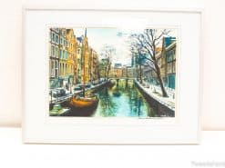 Prent van een gracht in amsterdam 2008 22154