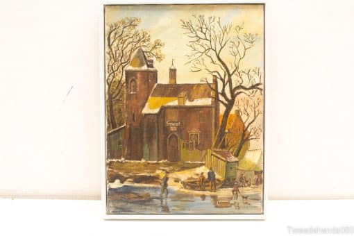 Schilderij van een kerkje  22161