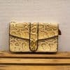 Slangenleren vintage clutch tasje  22552