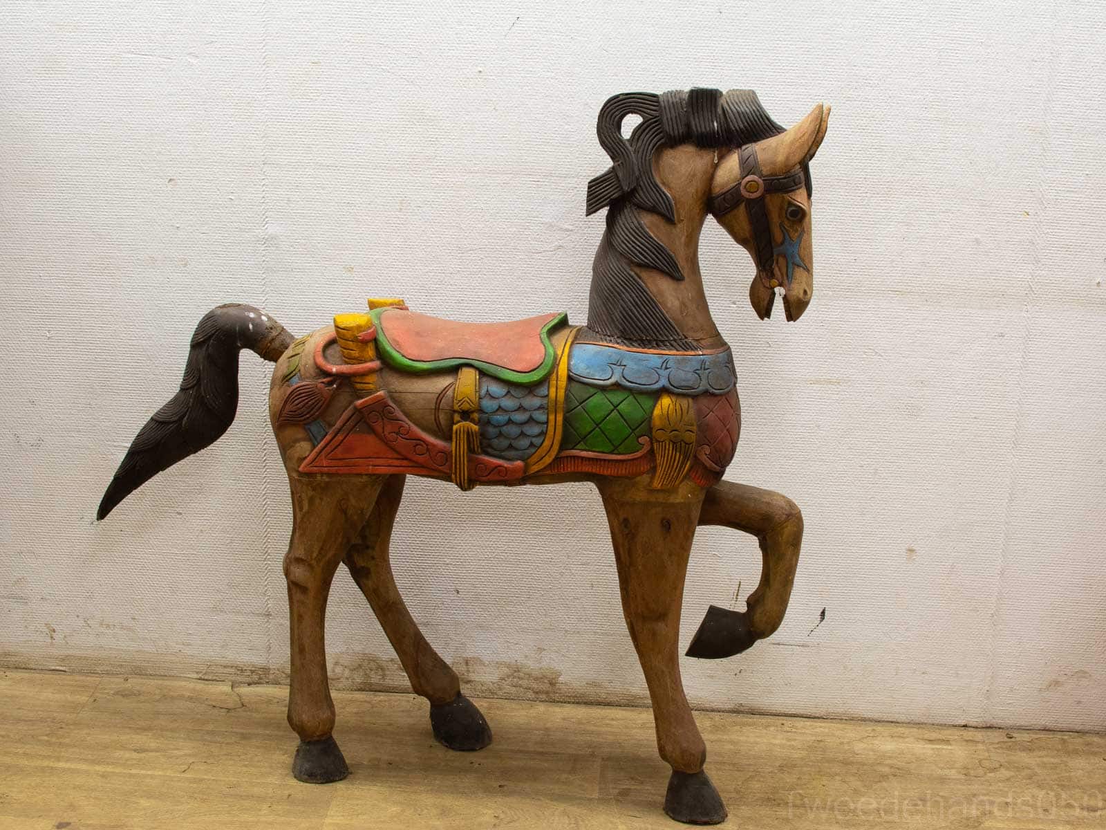 Antiek houten paard 25095