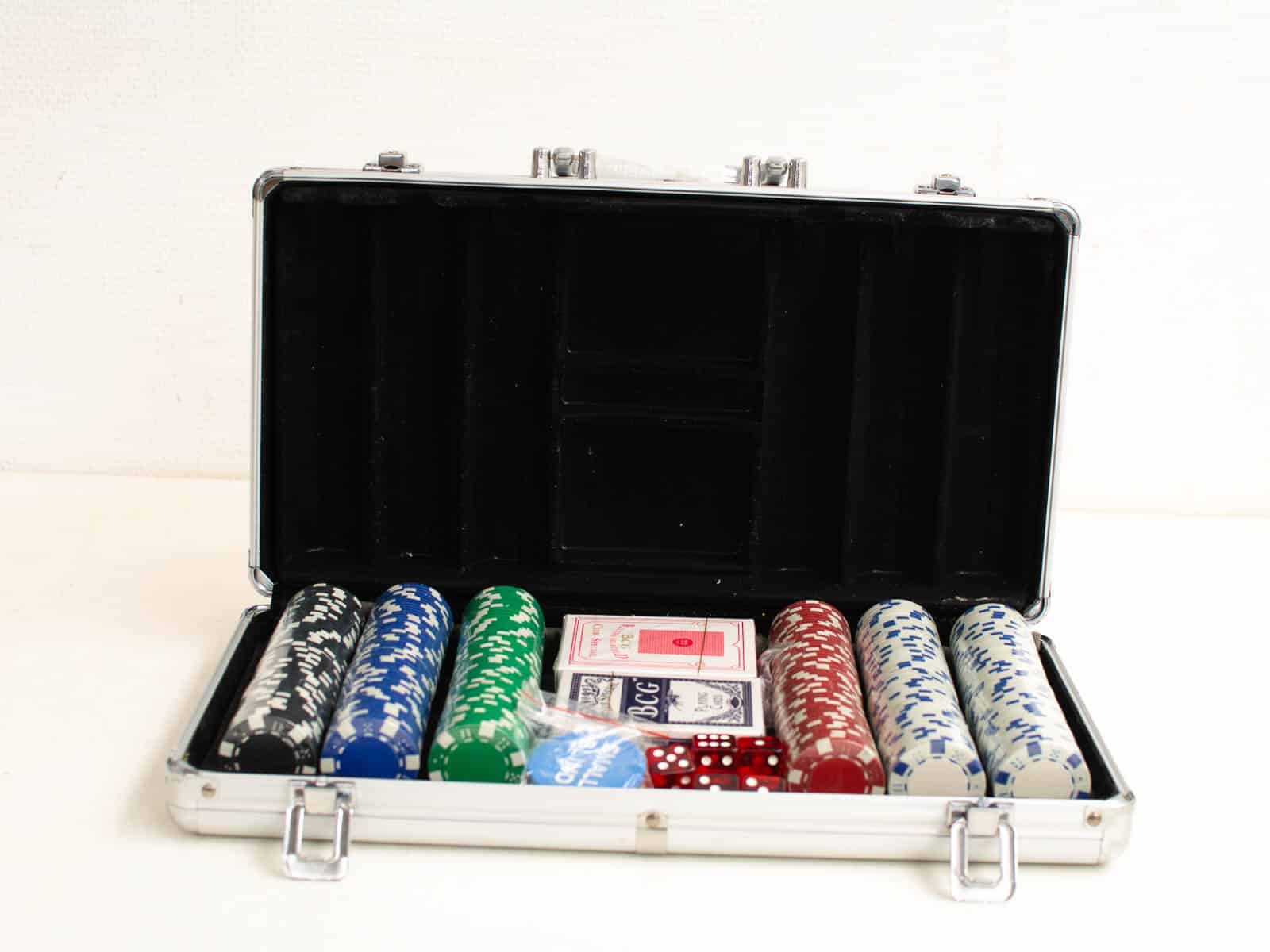 pokerset in aluminium koffer 27588