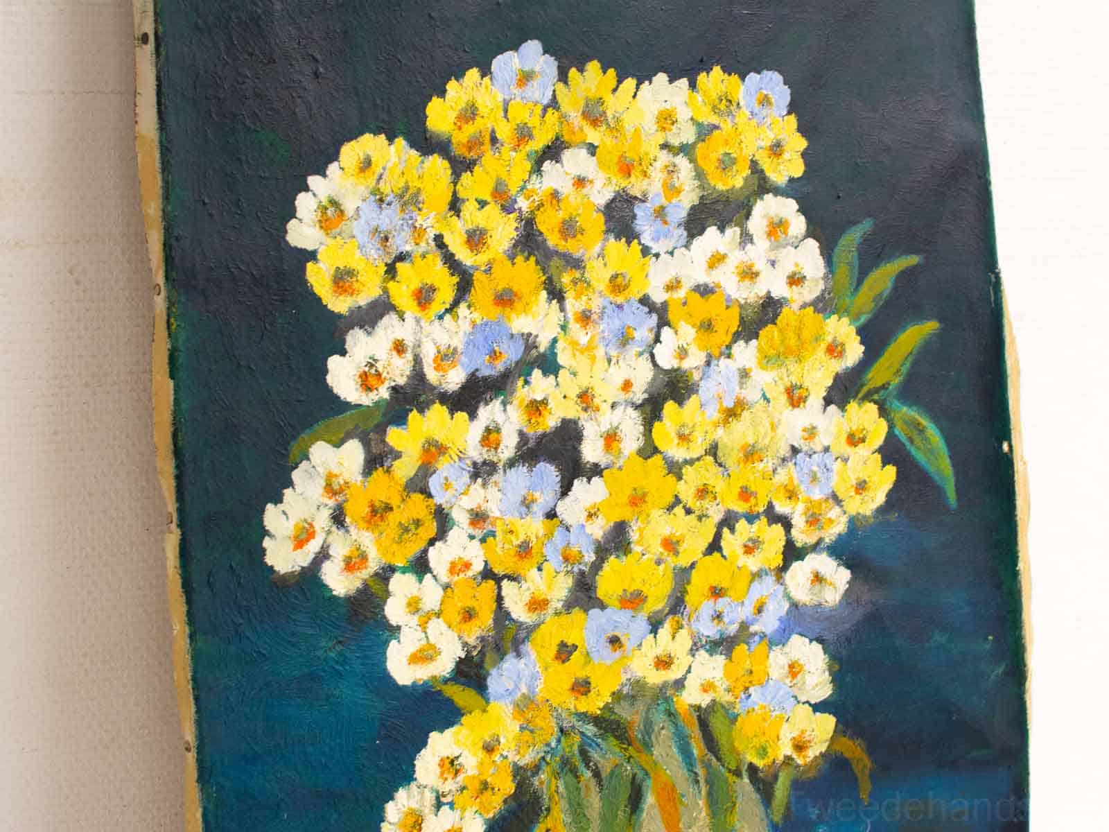Schilderij bloemen op doek 27413