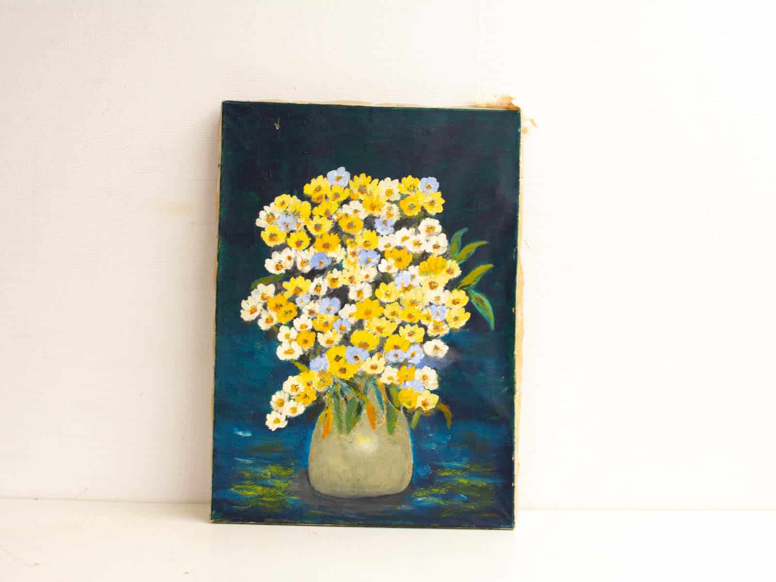 Schilderij bloemen op doek 27413