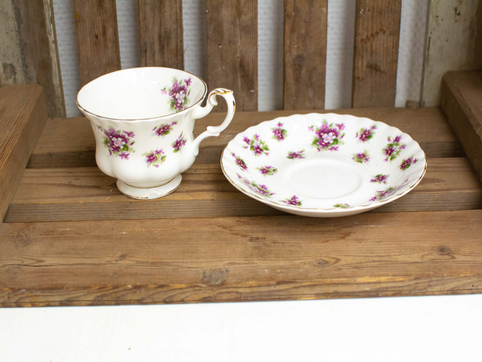 Royal albert Sweet violets kop en schotel 28194