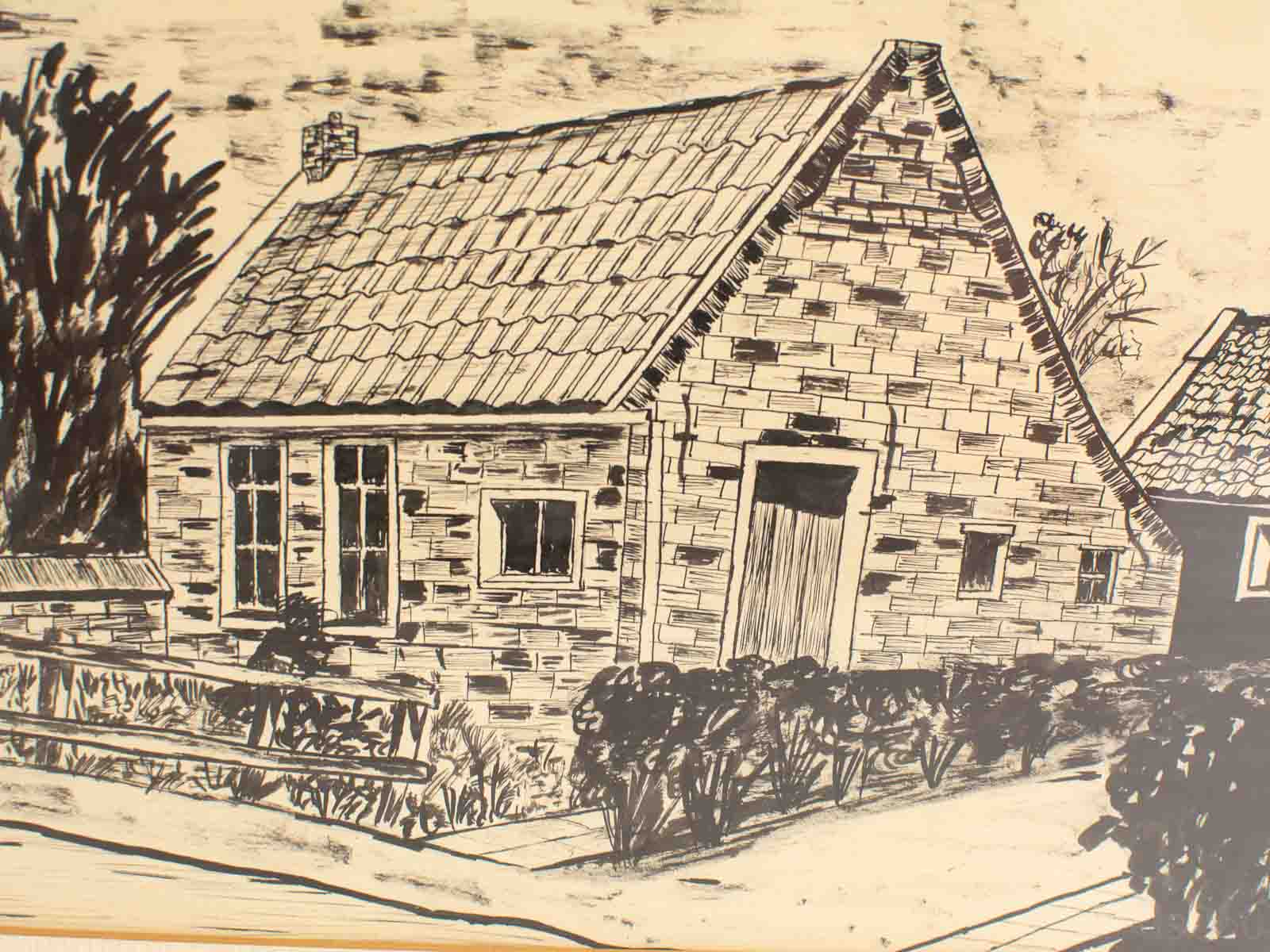 prent van een huis  28855