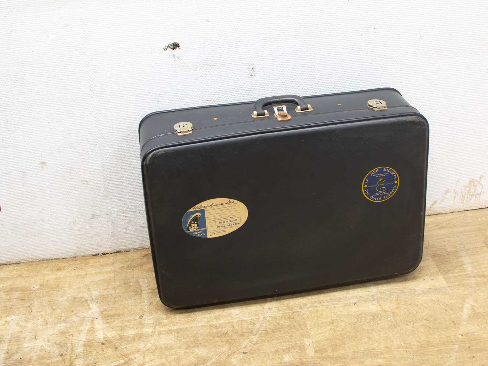 Vintage koffer zwart 28757