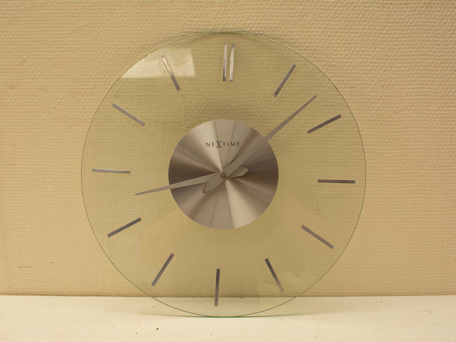 glazen wandklok 29869