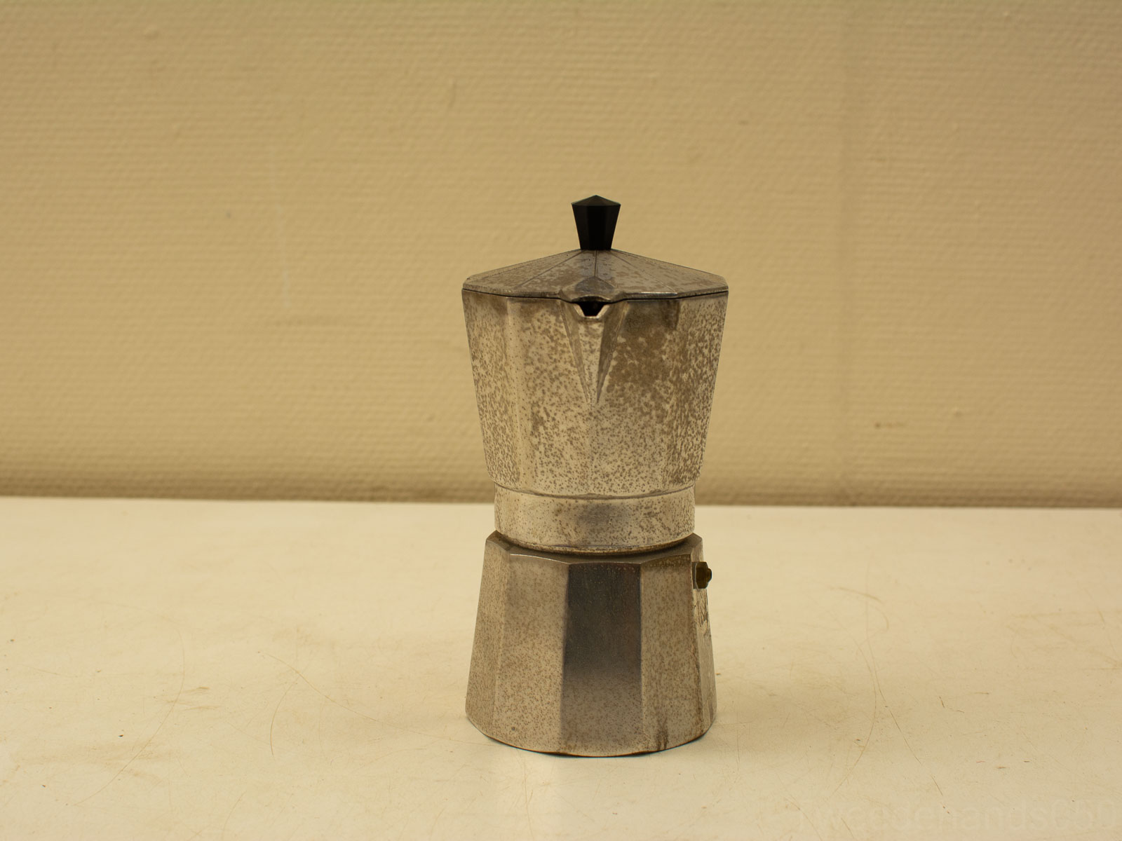 vintage aluminium koffie pot  29798