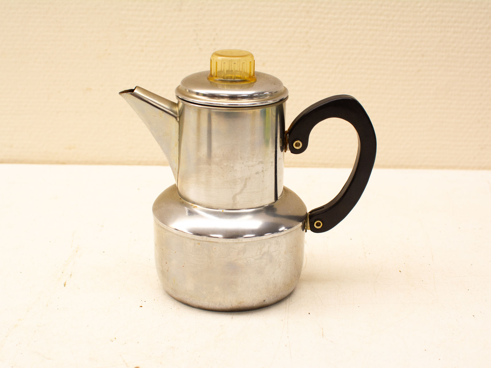 vintage chromen koffie pot  30637