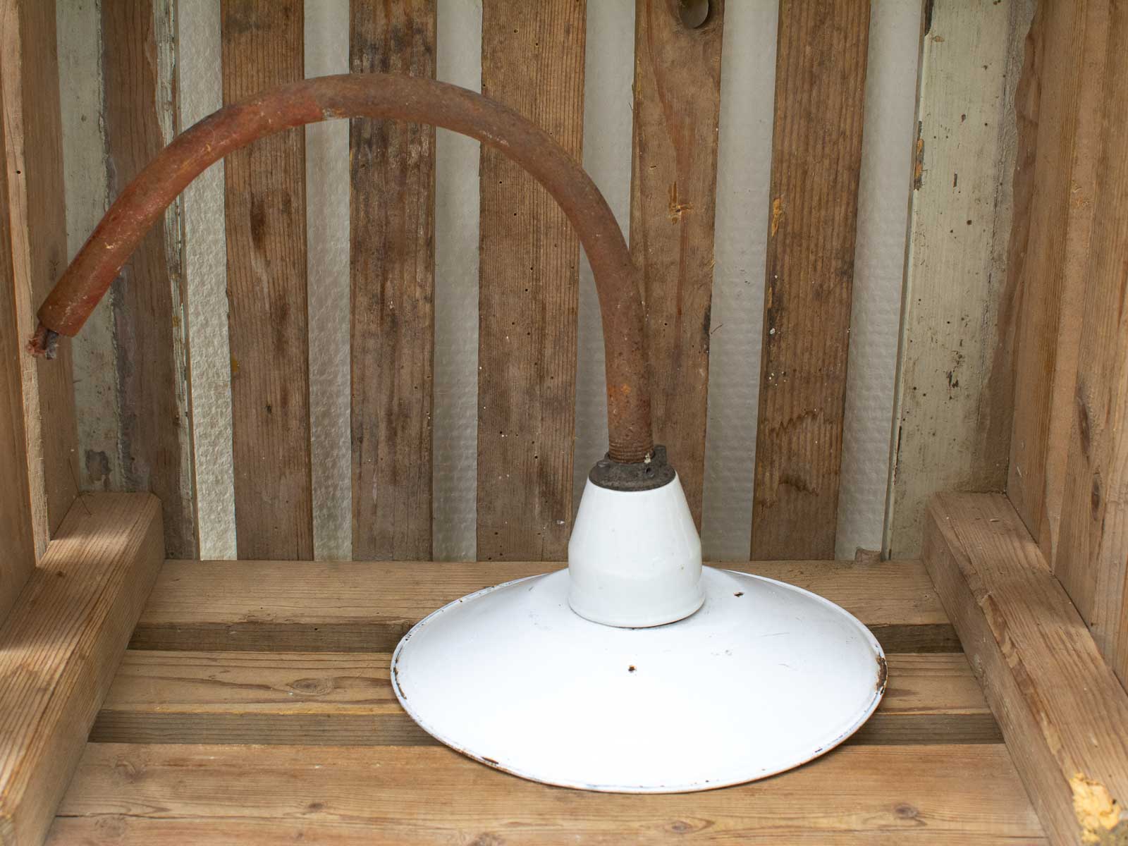 vintage metalen bureau lamp/hanglamp 30366