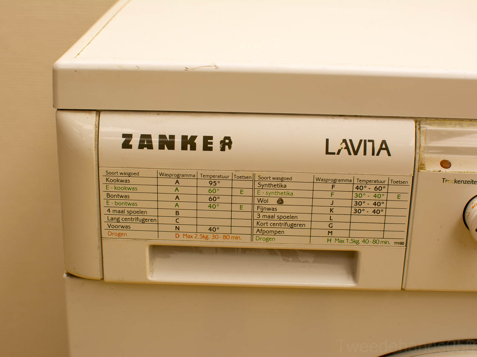 Zanker wasmachine  29823