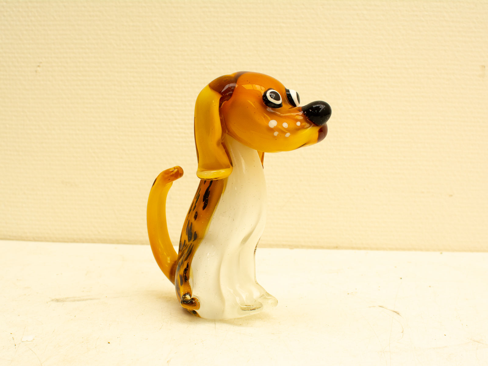 glazen   murano  beeld van een hondje 31223
